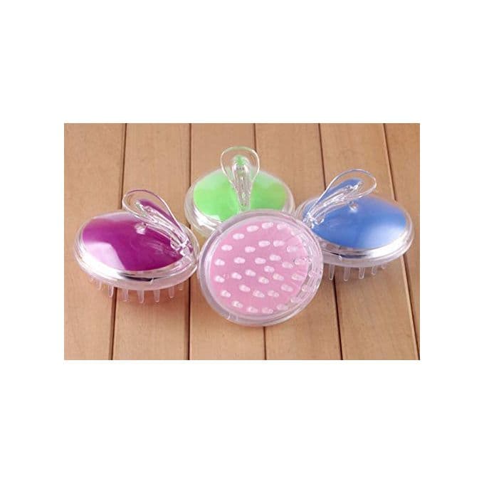 Exfoliating Anti-Slip Scalp Massaging Hair Brush Blue 7 x 8.5cm (٣)
