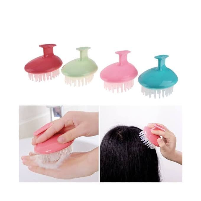 Exfoliating Anti-Slip Scalp Massaging Hair Brush Blue 7 x 8.5cm (٤)
