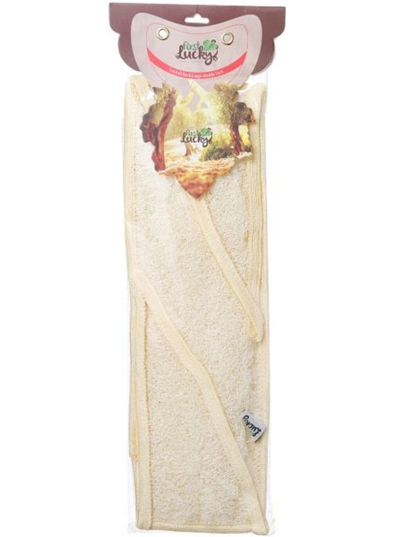 Tall Single-Side Loofah Beige 35cm Bathing Accessories