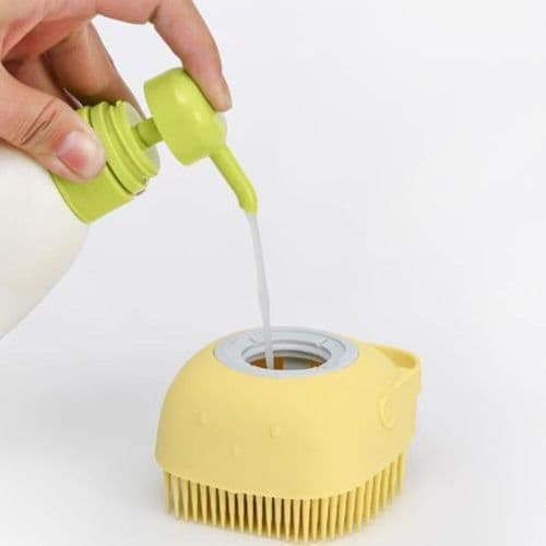 Silicone Bath Massage Brush Yellow Body Brushes (3)