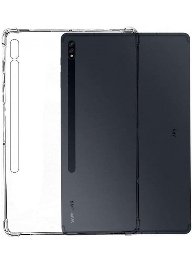 Clear Bumper Case Cover For Samsung Galaxy Tab S7 Plus clear