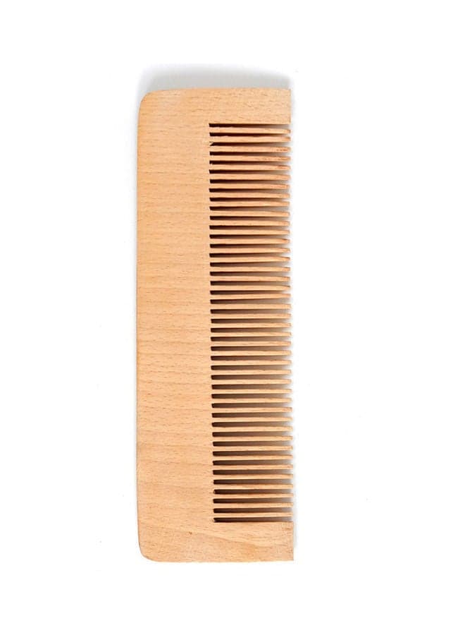 Wooden Comb Brush With Natural Narrow Teeth Beige/Brown Hair Combs