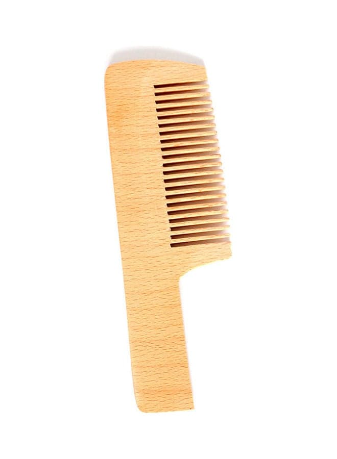 Wooden Comb Brush With Natural Narrow Teeth With Hand Beige/Brown Hair Combs