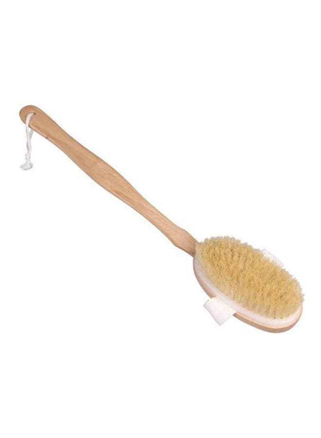 Wooden Handle Back Body Scrubber Bath Brush Brown 20x10x20cm
