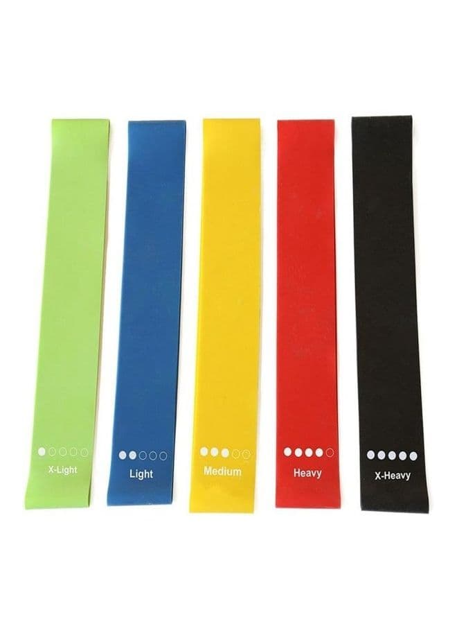 5-Piece Resistance Band Set With Carrying Case Yoga Belts