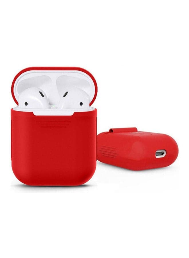 Ultra-Thin Protective Silicone AirPod Case Cover For Apple AirPods Red