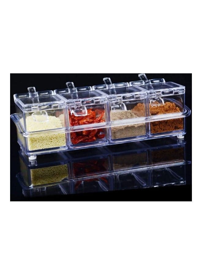 4 Pieces Home Spices Container Seasoning Jars Multicolour 25.8x9x7.2cm (6)