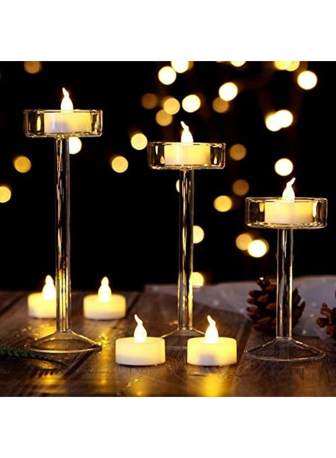 Set of 10- LED Flameless Tea Light Candle Yellow Candle Lanterns (٣)