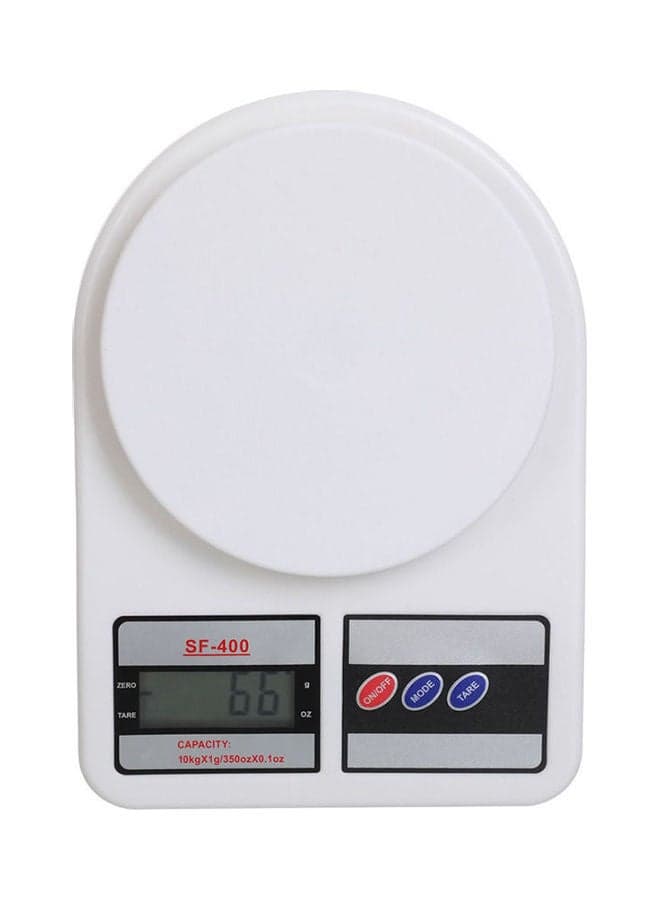 Small Digital Kitchen Scale White 10kg