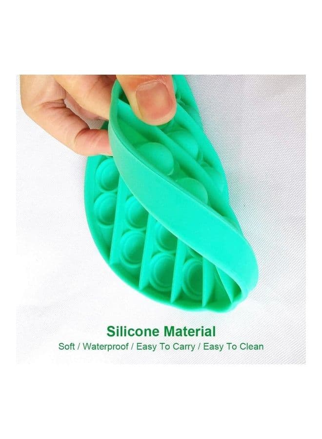 3-Piece Silicone Push Pop Bubble Sensory Squeeze Fidget Stress Relieve Squishy Toy 12.5x1.5x12.5cm (٤)