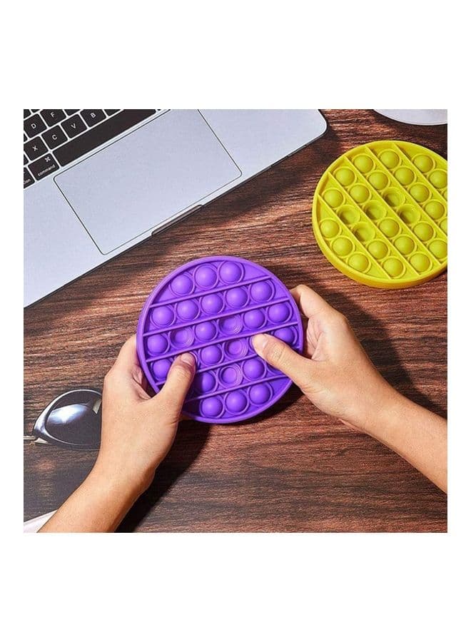 3-Piece Silicone Push Pop Bubble Sensory Squeeze Fidget Stress Relieve Squishy Toy 12.5x1.5x12.5cm (٦)