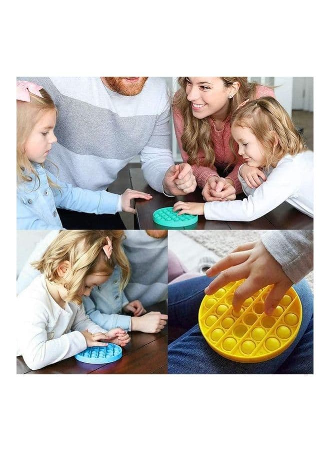 3-Piece Silicone Push Pop Bubble Sensory Squeeze Fidget Stress Relieve Squishy Toy 12.5x1.5x12.5cm (٧)