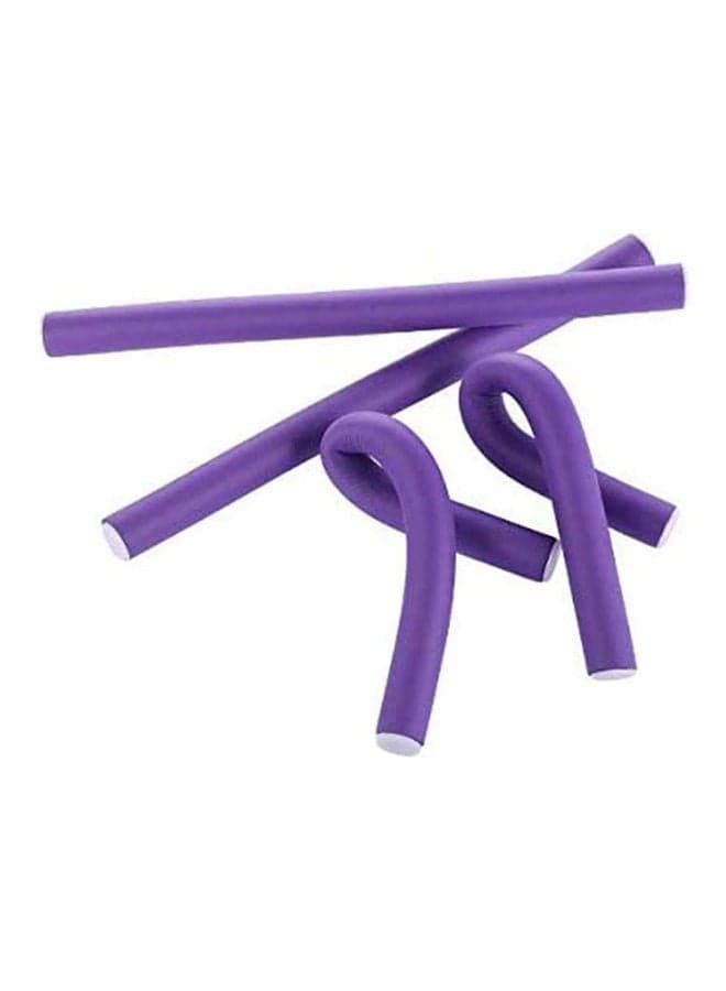 10-Piece Hair Curlers Roll Stick Set Purple 80grams Hair Rollers (٣)
