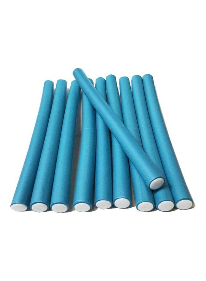 10-Piece Hair Curlers Roll Stick Set Blue 80grams Hair Rollers