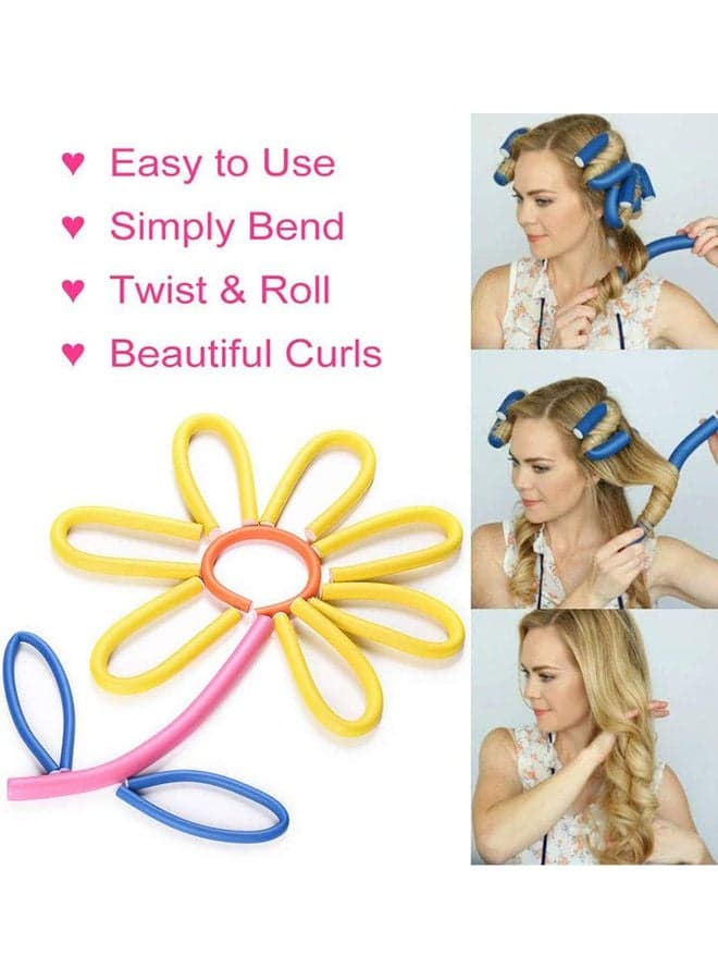 10-Piece Hair Curlers Roll Stick Set Green 80grams Hair Rollers (٣)