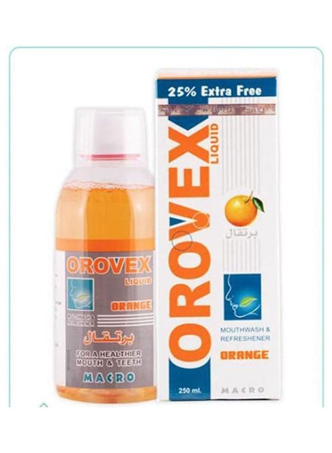 Liquid Mouth Wash Orange 250ml Breath Fresheners