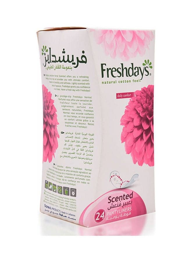 24-Piece Normal Scented Panty Liners White Sanitary Napkins