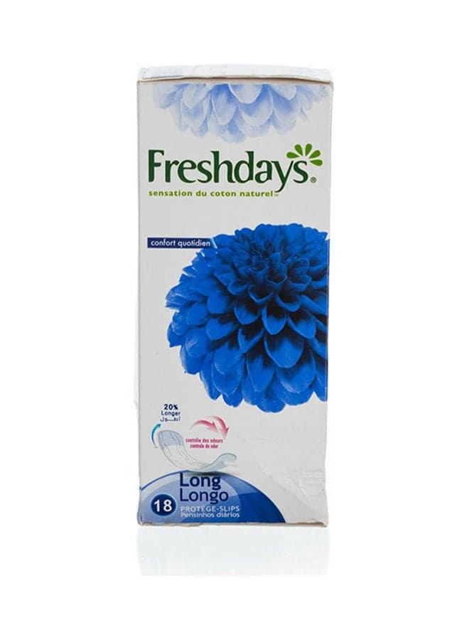 18-Piece Sensation Natural Cotton Long Protect Slips White Sanitary Napkins