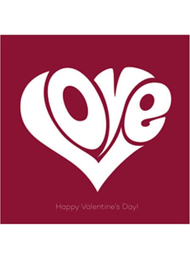 Valentines Photo Block Red.White 15 x 15cm Canvas & Framed Paintings