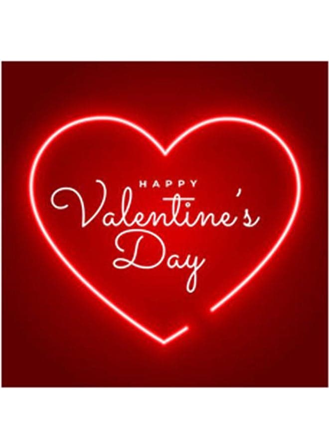 Valentines Photo Block Red/White 15 x 15cm Canvas & Framed Paintings