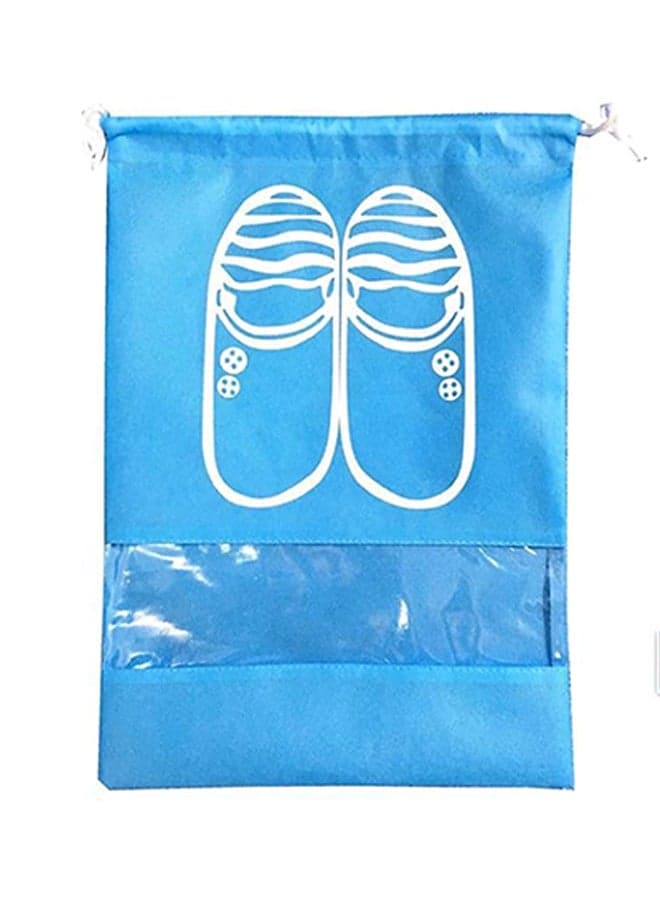 Woven Portable Travel Shoe Cover Blue Shoe Bags
