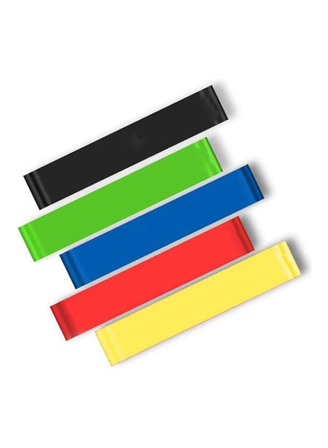5 Color Body Building Yoga Stretch Bands Fitness Resistance Belt Fitness Rubber Band Elastic Exercise Straps Indoor Sport Gym Pull Up For Fit Body Exercise & Fitness Accessories