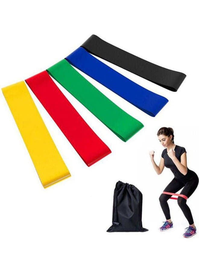 5PCS Set Resistance Band fitness 5 Levels Latex Gym Strength Training Rubber Loops Bands Fitness Equipment Sports yoga belt Toys Exercise & Fitness Accessories
