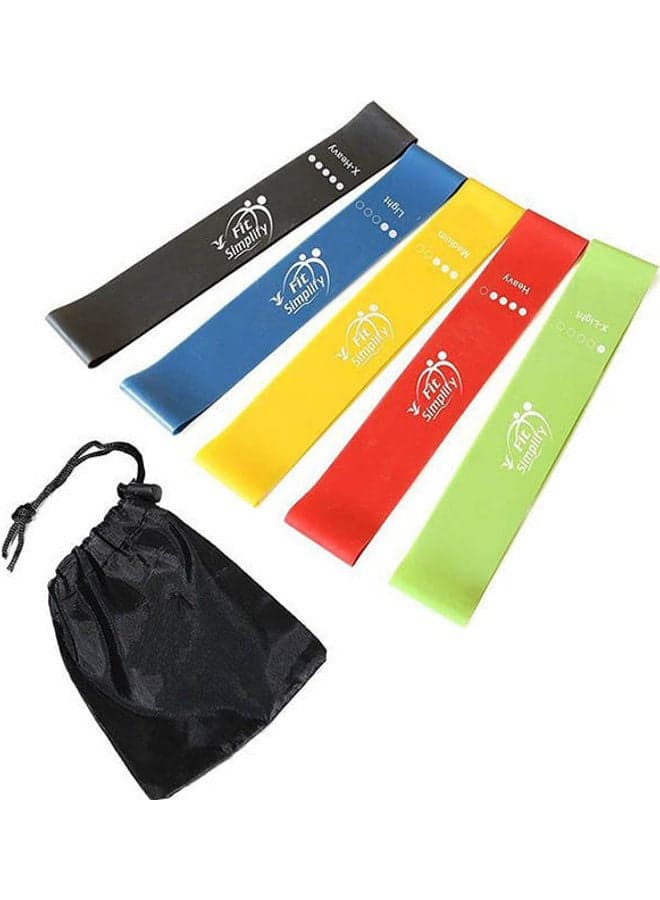 Resistance Loop Exercise Bands Set With Carry Bag Exercise & Fitness Accessories