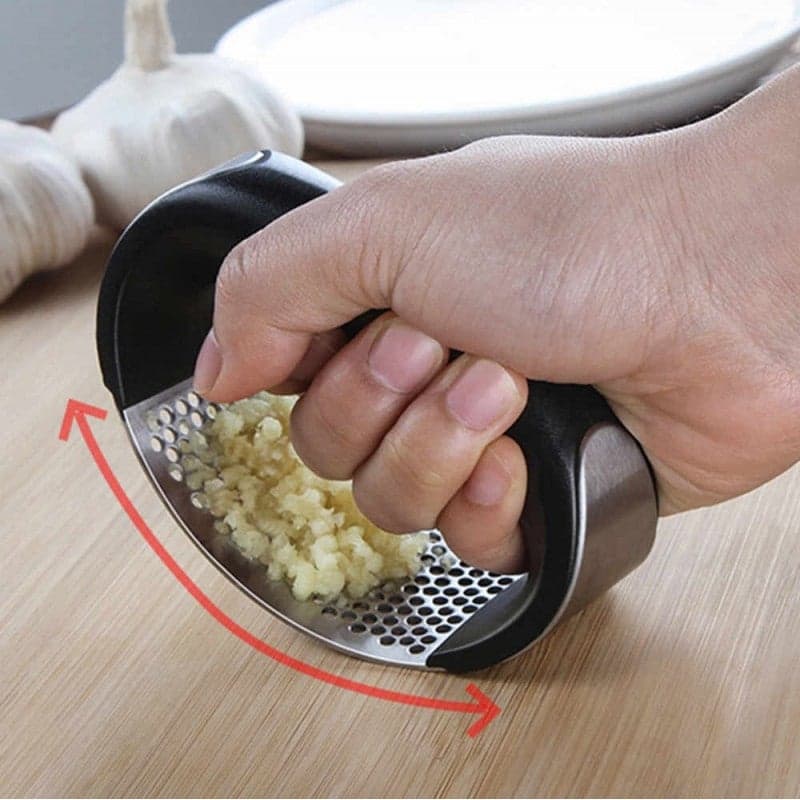 Multi-Function Manual Garlic Presser Black/Silver Graters (4)