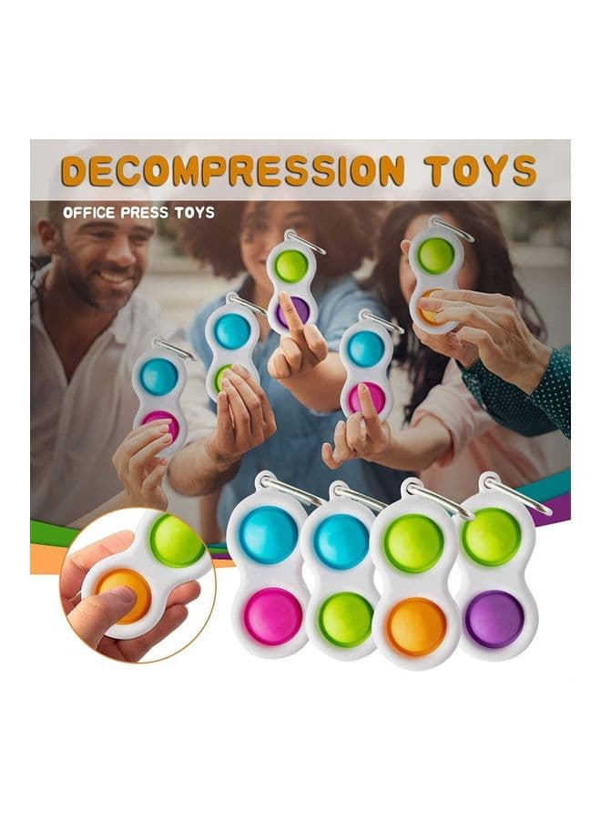Fidget Squeeze Keychain Toy Multicolour Squishy Toys (٥)