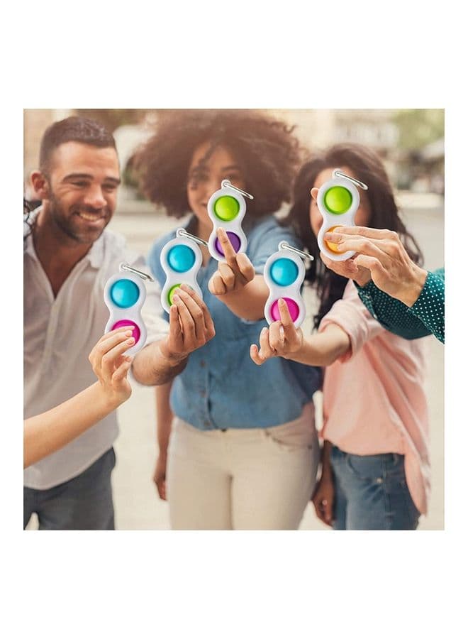 Fidget Squeeze Keychain Toy Multicolour Squishy Toys (٦)