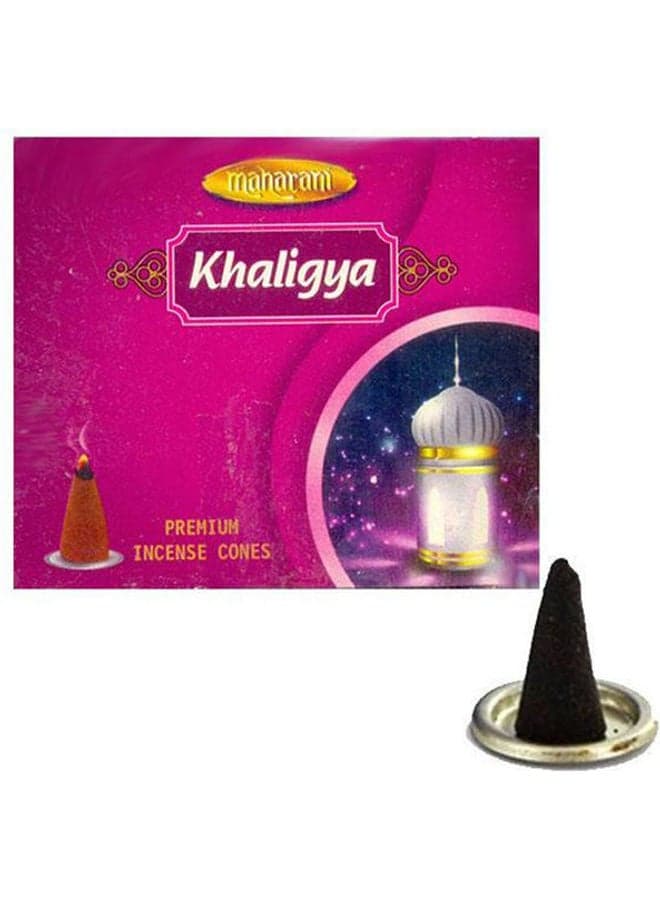 Premium Incense Cones - Gulf - 20 Cups And A Metal Plate multicolour Incense Holders