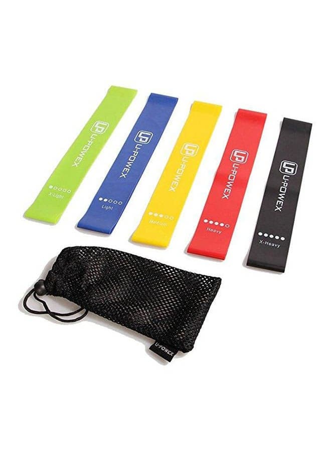 Set Of 5 Resistance Loop Exercise Band,Rubber Resistance Band For Strength Training Fitness Bands For Workout Yoya Crossift Football