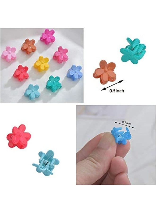 30-Piece Beautiful Pastel Mini Flower Hair Claw Clips Multicolour (3)