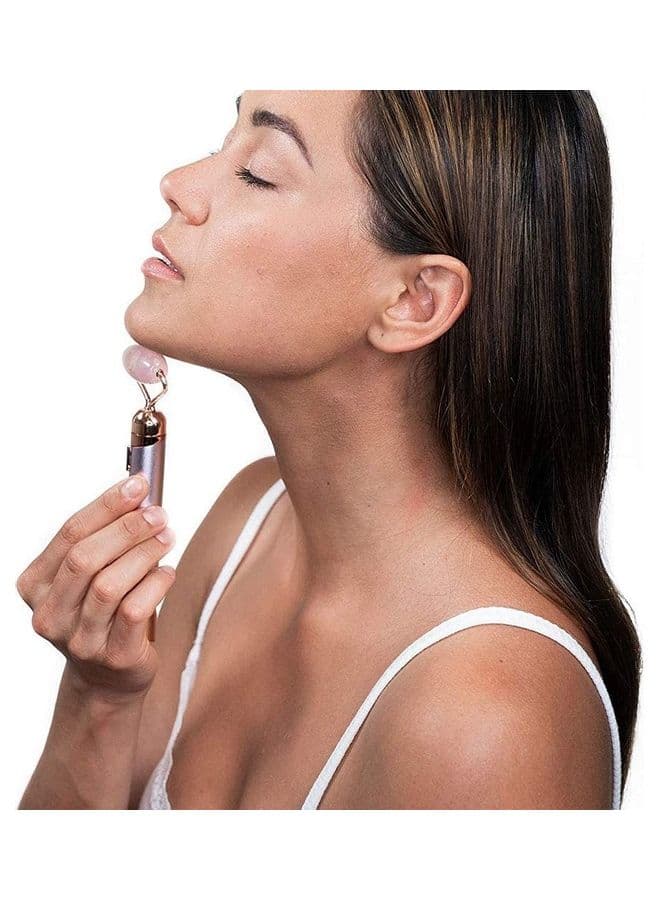 Vibrating Facial Roller And Massager Pink Face Massagers & Rollers (٤)