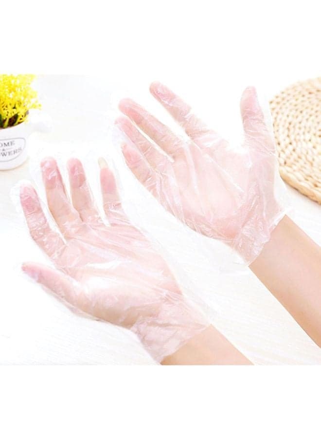 Disposable Glove Set, 100-Piece Clear L (٣)
