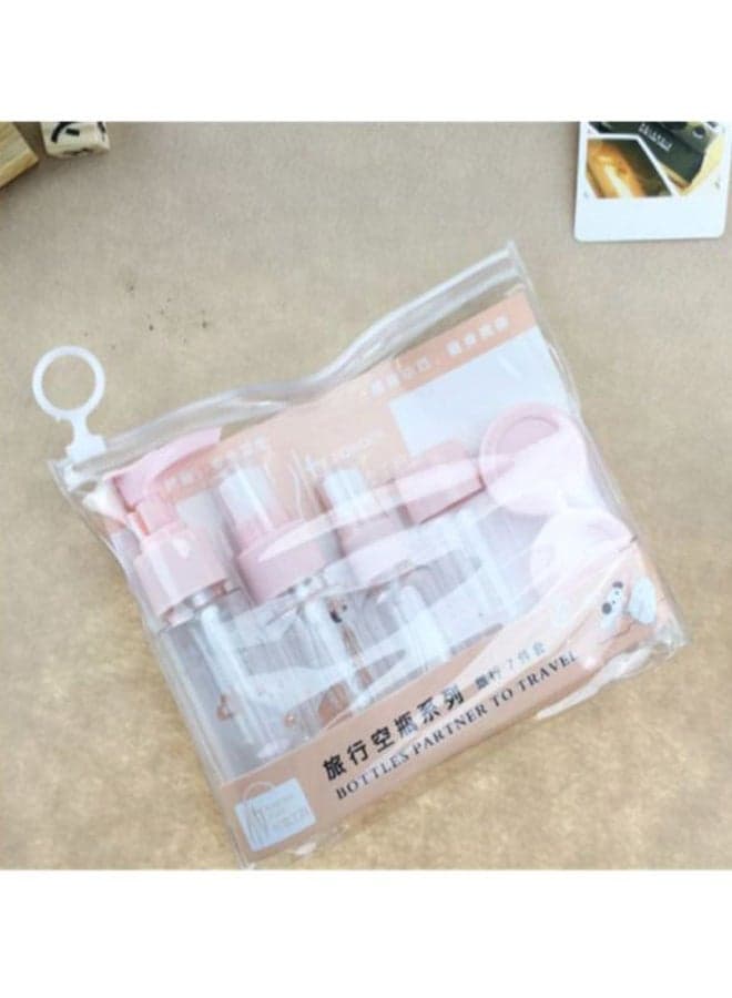 Pack Of 7 Portable Travel Size Empty Bottle Set Multicolour 10x8x2cm Spray Bottles (٣)