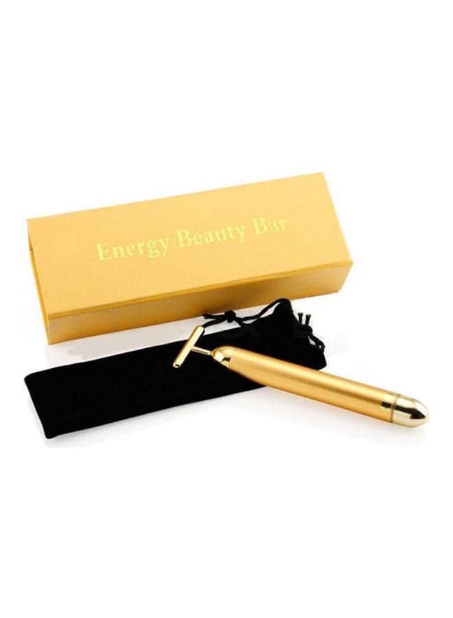 Energy Beauty Bar Rod Thin Face Vibration Massage Stick Gold 120grams Face Massagers & Rollers