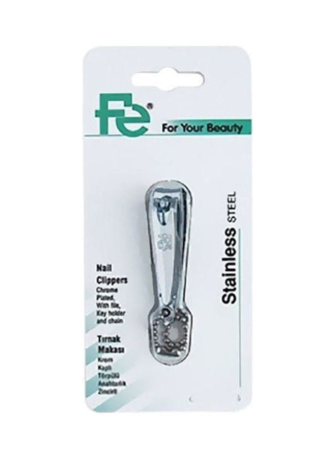 Nail Clippers (Small) Chrome Plated, Key Holder Silver 20grams Tweezers