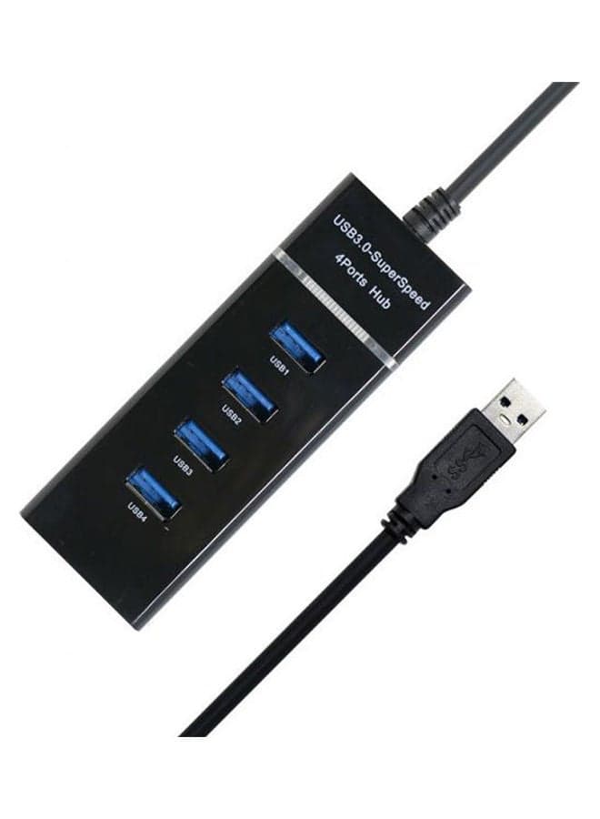 Usb Super Speed - 3.0 Hub - 4 Ports Black Networking Hubs