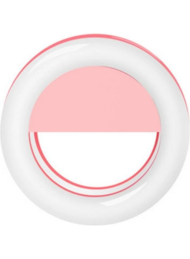 Portable Selfie LED Ring Light for Mobile Phone Pink Photography Lights