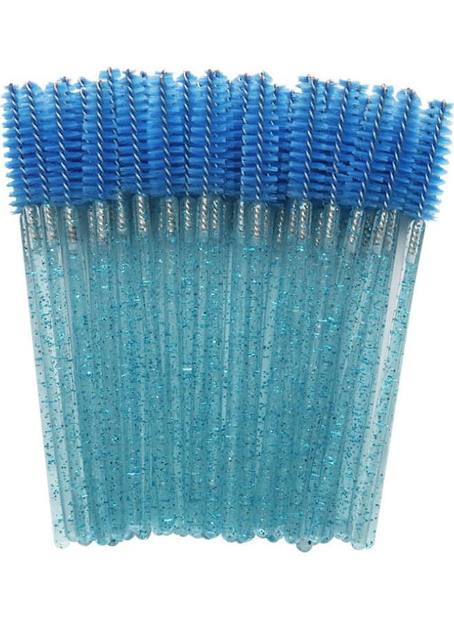 50-Piece Disposable Eyelash Brush Makeup Kit Blue Brush Sets