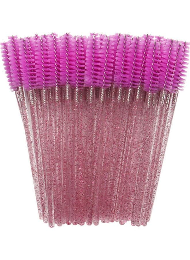 50-Piece Disposable Eyelash Brush Makeup Kit Rose red Brush Sets