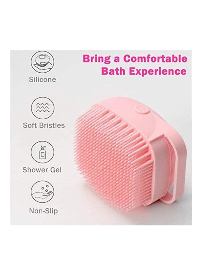 Silicone Bath Brush Pink 84x60x84mm Bathing Accessories (٣)