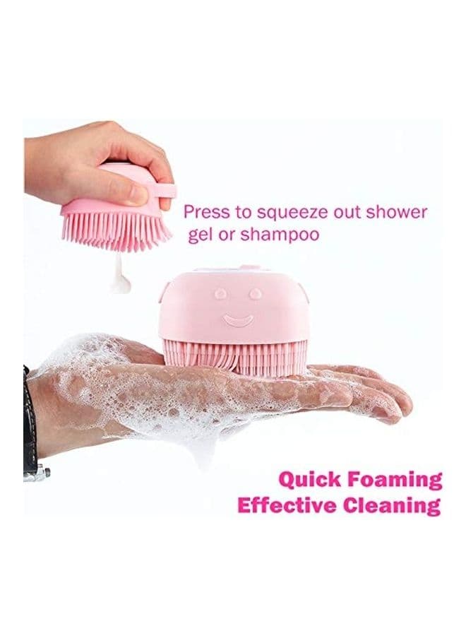 Silicone Bath Brush Pink 84x60x84mm Bathing Accessories (٤)