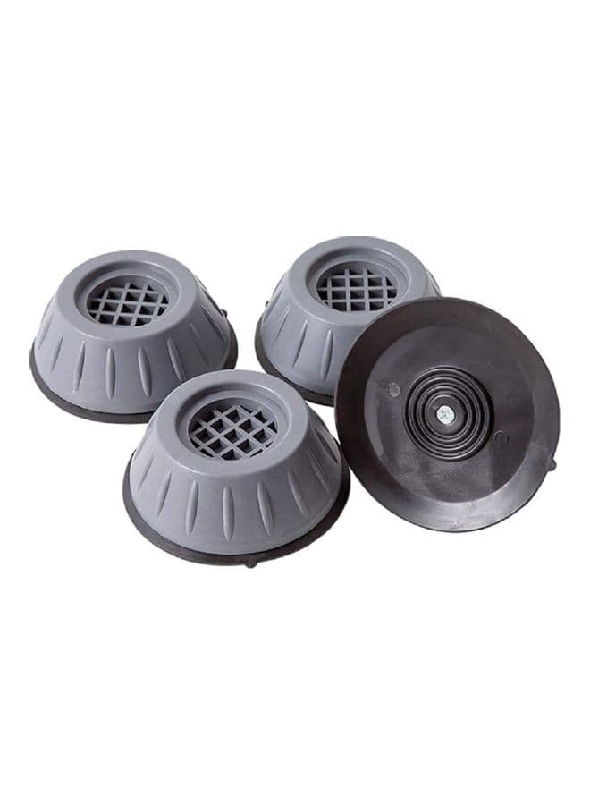 4-Piece Washing Machine Foot Pads Grey 4 x 5cm