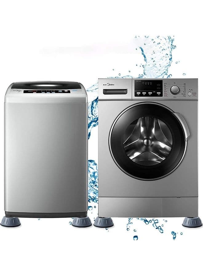 4-Piece Washing Machine Foot Pads Grey 4 x 5cm (٣)