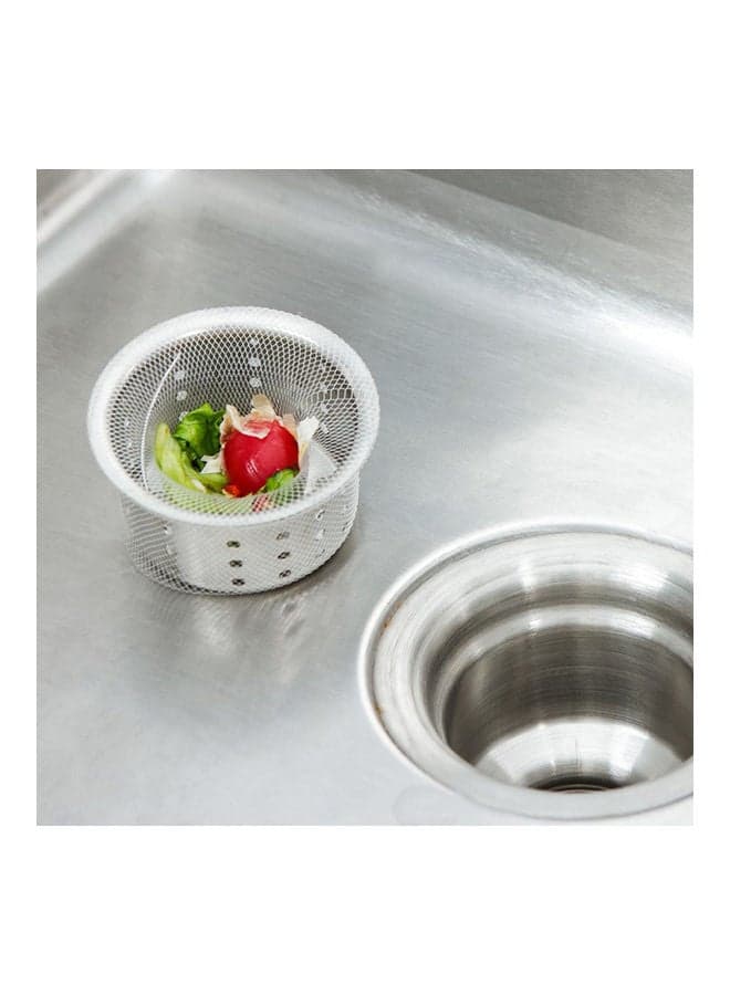 100-Piece Sink Strainer Bags White Kitchen Accessories (٣)