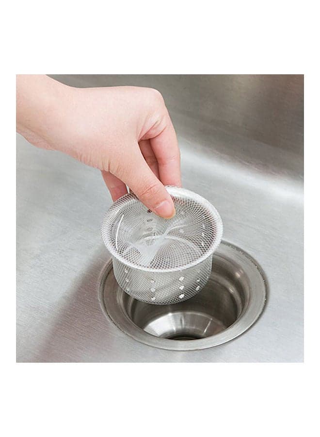 100-Piece Sink Strainer Bags White Kitchen Accessories (3)