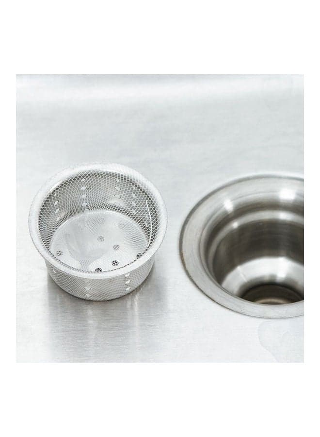 100-Piece Sink Strainer Bags White Kitchen Accessories (5)